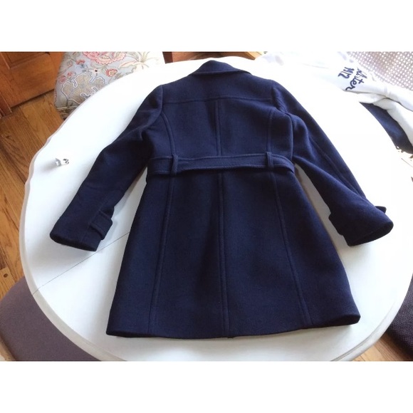 J.crew double cloth lady day coat navy blue 4 - Picture 2 of 5